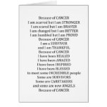 Because of Cancer Greeting Cards
