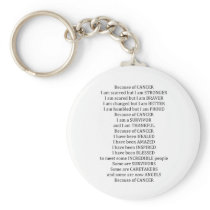 Because of Cancer Keychains