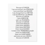 Because of Cancer Postcard