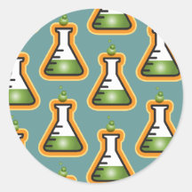 Bechers fous de scientifique autocollant