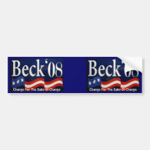 Beck '08 - CHANGE Bumper Stickers
