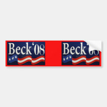 Beck '08 Red Bumper Stickers