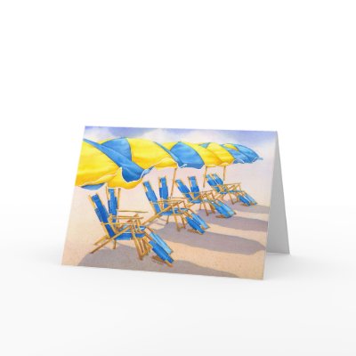 Beckoning Beachbrellas by BarbaraBayerArt