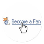 Become a Fan Round Sticker