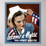 Become A Nurse ~ Vintage Nurse Posters