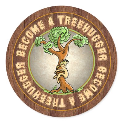 Become a Treehugger Round Stickers by novaideo