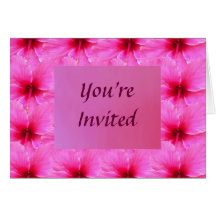 Bed of Hibiscus, You're Invited Cards