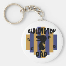 Bedlington Dad Keychain
