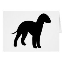 Bedlington Terrier (black) Cards