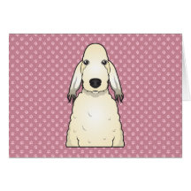 Bedlington Terrier Cartoon Card