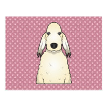 Bedlington Terrier Cartoon Postcards