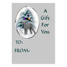 Bedlington Terrier Christmas Gifts, Name Tags Business Card Templates