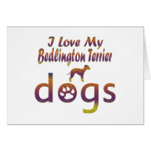 Bedlington Terrier designs Card