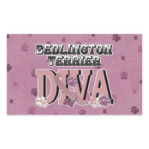 Bedlington Terrier DIVA Rectangular Stickers