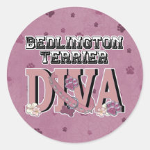 Bedlington Terrier DIVA Sticker