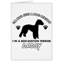 bedlington terrier  Dog Daddy Greeting Cards