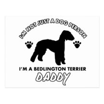bedlington terrier  Dog Daddy Postcard