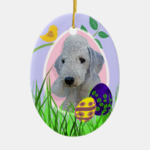 Bedlington Terrier Easter Ornament