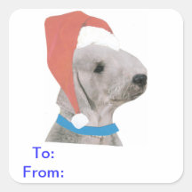 Bedlington Terrier Gift Tags To and From Sticker