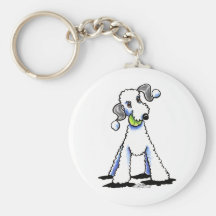 Bedlington Terrier Let's Play Key Chain