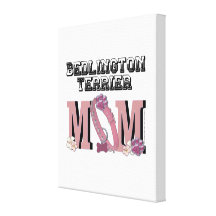 Bedlington Terrier MOM Stretched Canvas Print
