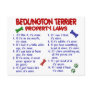 BEDLINGTON TERRIER Property Laws 2 Post Cards