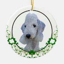 Bedlington Terrier St Patrick's Day Ornament