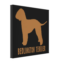Bedlington Terrier Stretched Canvas Print
