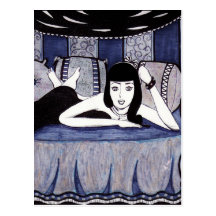 Bedroom Betty Postcard