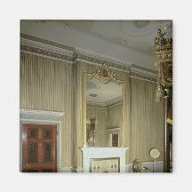 Bedroom with fireplace designed by Adam, c.1776 Refrigerator Magnet