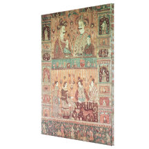 Bedspread depicting native potentates gallery wrap canvas