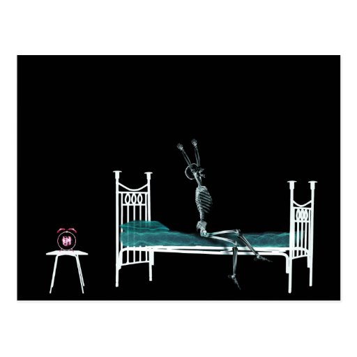 Bedtime X-Ray Skeleton Original Postcards