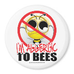 Bee Allergy Refrigerator Magnets