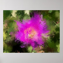 Bee and flower expressionism 1 print