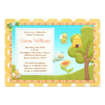 Bee Baby Shower Invitation