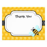 Bee Birthday Party Thank You Card Personalized Invitations