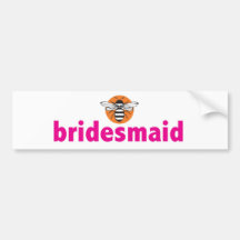 Bee bridesmaid bumper sticker