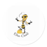 Bee Cool Round Sticker