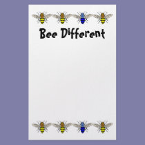 Bee Different stationery