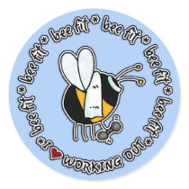 bee fit - working out sticker