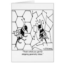 Bee Geometry Greeting Cards