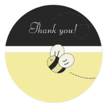 BEE HAPPY Bumble Bee Favour Stickers
