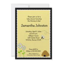 Bee Happy Bumblebee Baby Shower Invitation