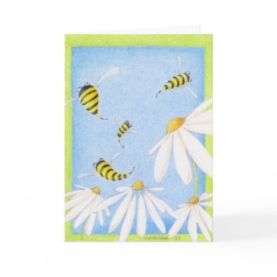 Bee Happy! Card by floatinglemons