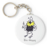 Bee Happy keychain