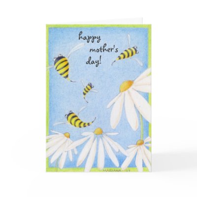 Bee Happy Mother's Day Card by floatinglemons
