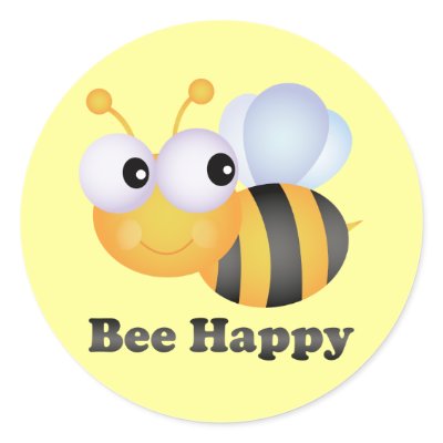 Bee Happy Stickers by Kimmiekins