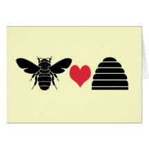 Bee Heart Hive Greeting Card