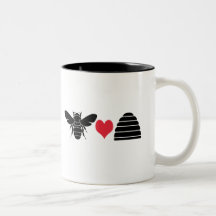 Bee Heart Hive Mugs