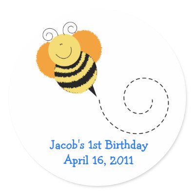 BEE HOP Baby Shower or Birthday Favour Stickers by allpetscherished